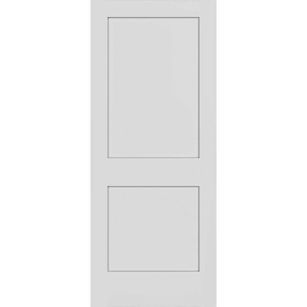 Belldinni Shaker 2-Panel No Bore Primed Solid Composite Core Wood Interior Door Slab