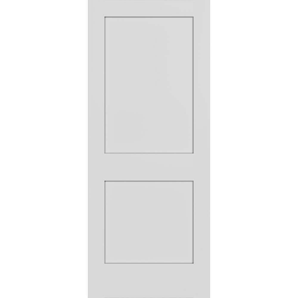 Shaker 2-Panel No Bore Primed Solid Composite Core Wood Interior Door Slab
