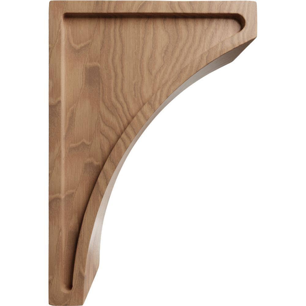Ekena Millwork 3-in x 5.5-in x 8-in Unfinished Mahogany Wood Paintable/Stainable Corbel