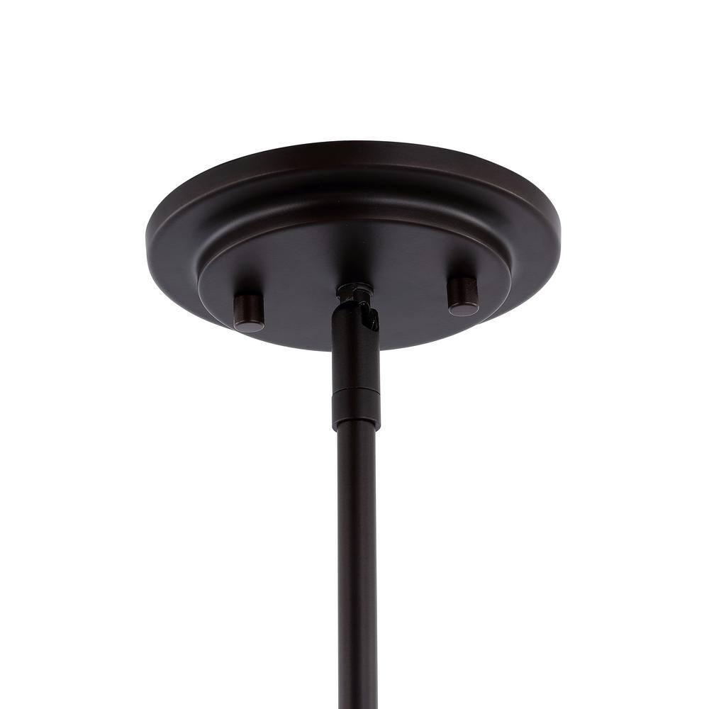 Cole 27" 5-Light Metal Farmhouse Industrial LED Pendant, Oil Rubbed Bronze
