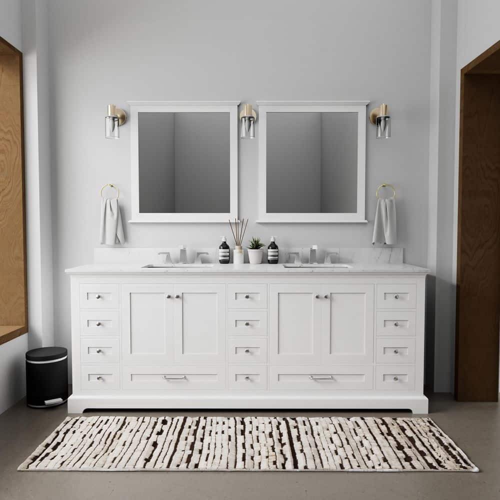Lexora Dukes 84" Double Bathroom Vanity Base Only