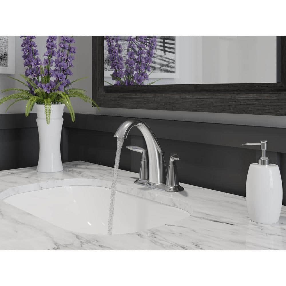 Kohler Alteo® Centerset 4" Bathroom Faucet with Pop-Up Drain Assembly, 2-Handle Bathroom Sink Faucet, 1.2 gpm