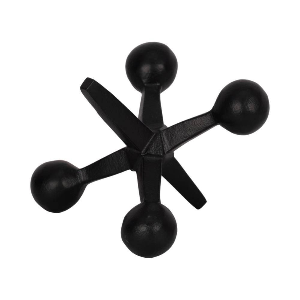 Sagebrook Home Creative Metal Jacks Sculpture for Room, Bedroom or Office Decor, Aluminum, Black 7 L x 5 W x 5 H Inches