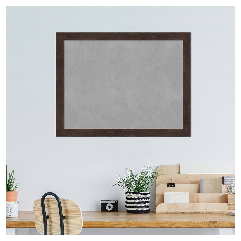 Amanti Art Fresco Dark Walnut Framed Magnetic Board 27 x 21 in.
