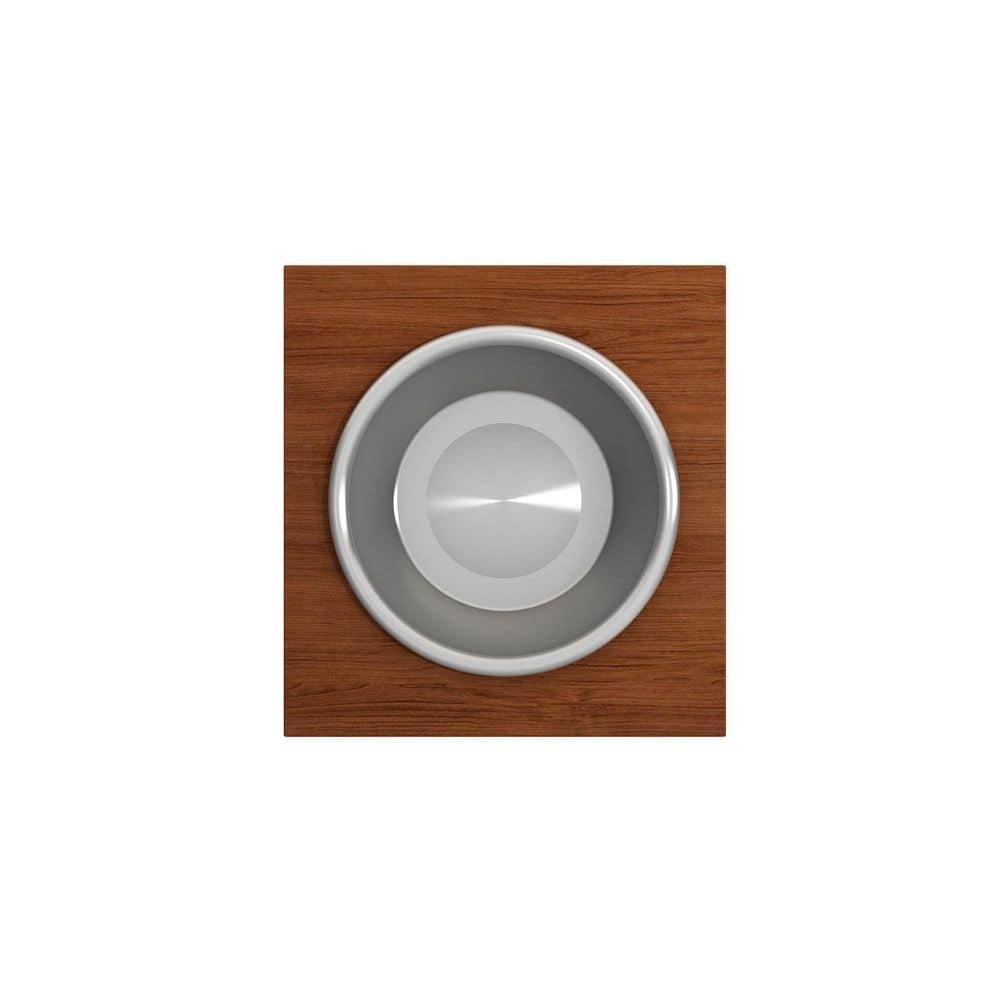 BOCCHI 2320 0014 Wood Board w Large Round Stainless Steel Mixing Bowl & Colander