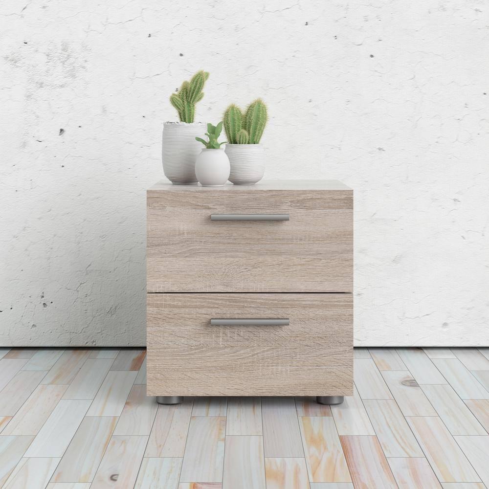 Tvilum,Austin 2 Drawer Nightstand, Truffle Oak