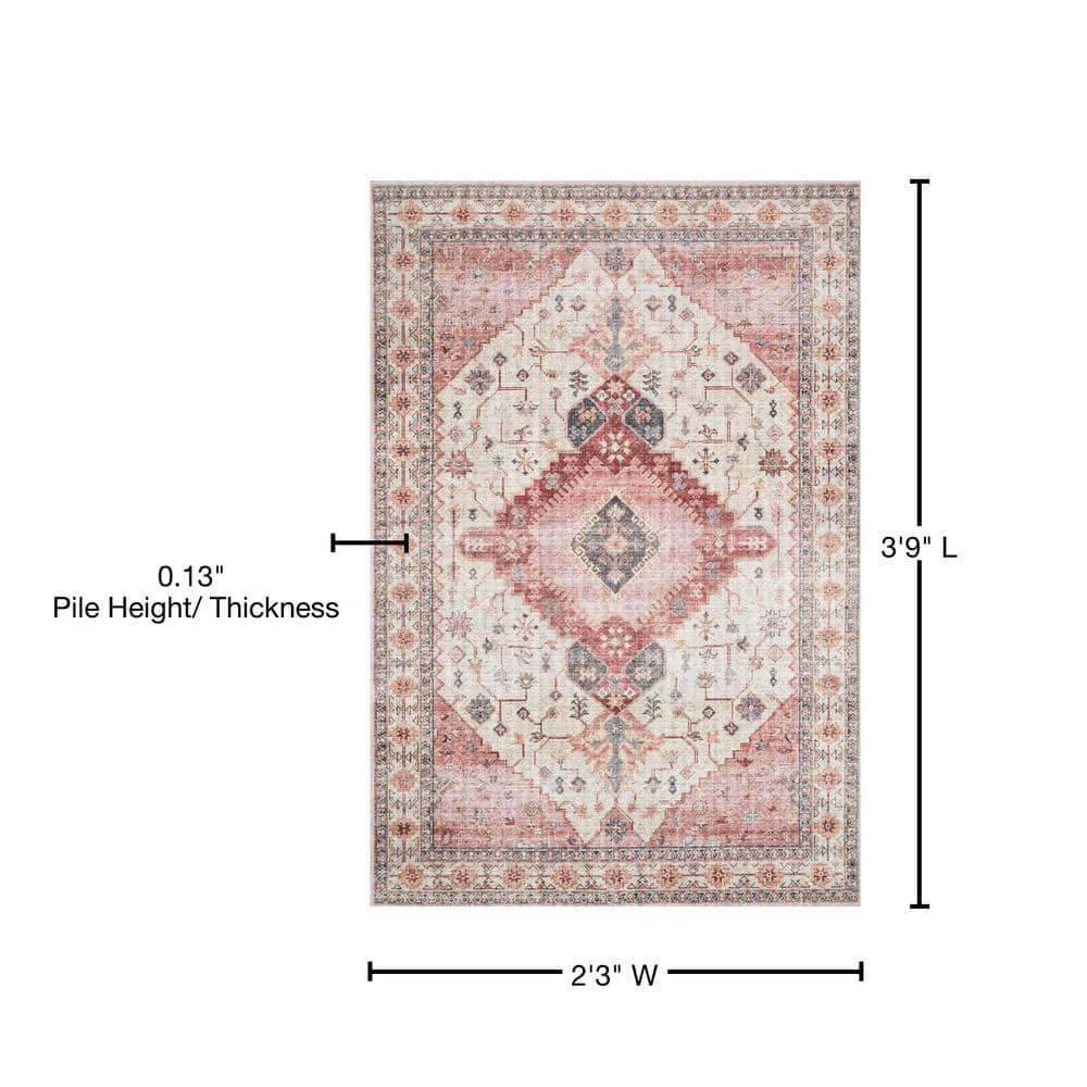 Loloi II Skye Oriental Ivory / Berry Area Rug