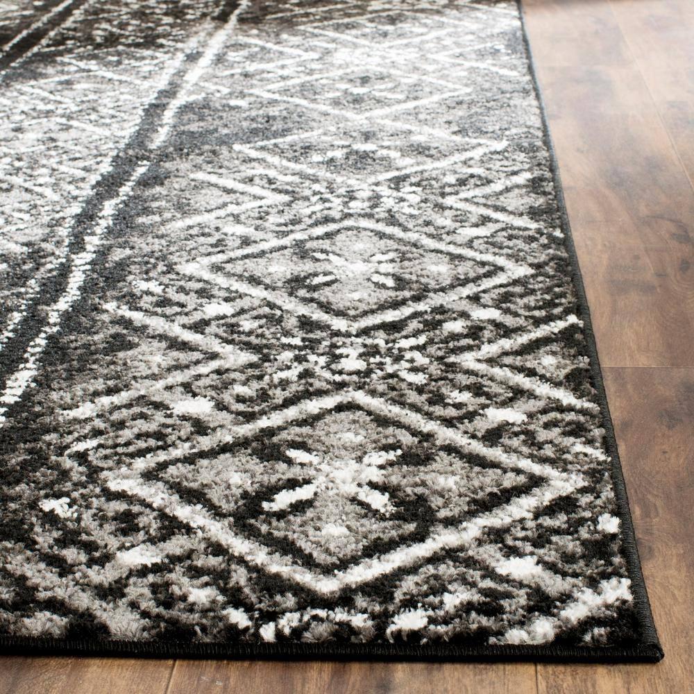 Adirondack ADR111 Machine Made Indoor Area Rug - Black/Silver - 6'x9' - Safavieh