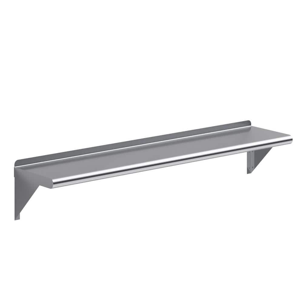 AmGood 10 in. x 48 in. Stainless Steel Wall Shelf | NSF Certified | Appliance & Equipment Metal Shelving | Kitchen, Restaurant, Garage, Laundry, Utility Room