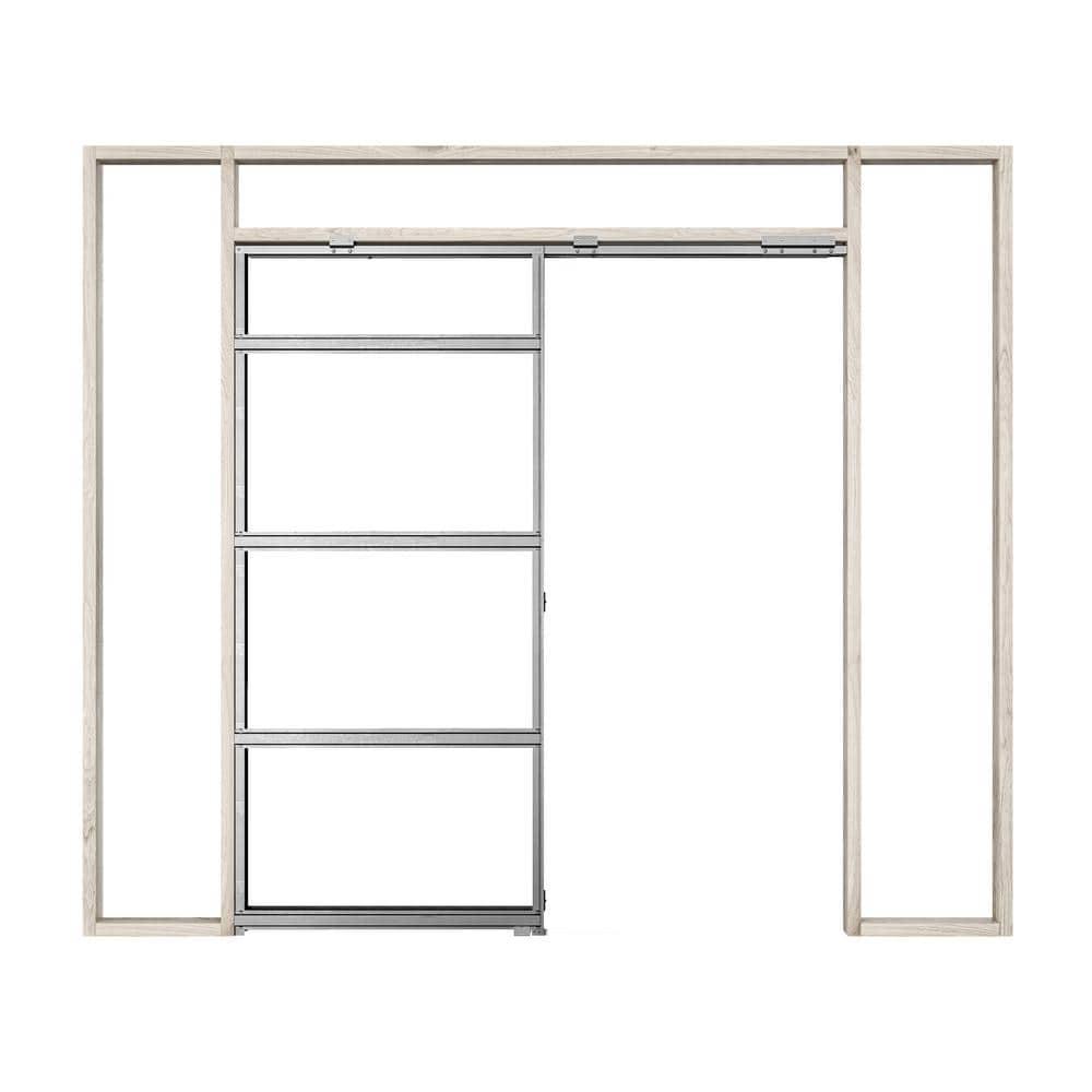 ROCKET 30-in x 80-in Steel Pocket Door Frame with Frame and hardware