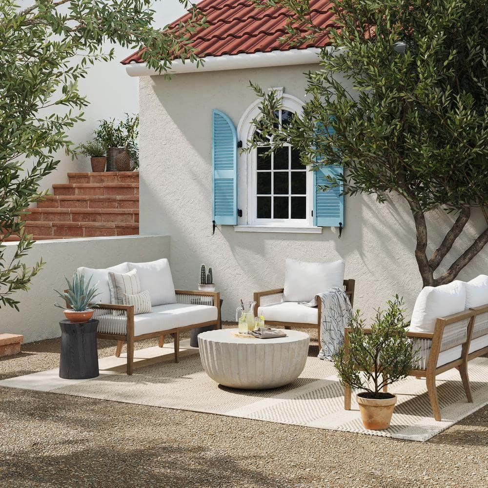Nathan James Set of 2 Freya Outdoor Loveseat White