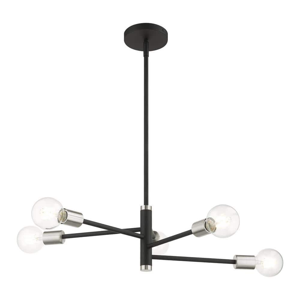 Livex Lighting Bannister 5 - Light Chandelier in  Black