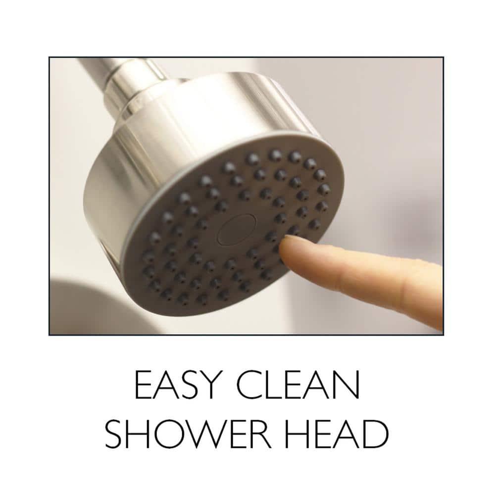 Design House 594309 Eastport II Contemporary 5-Function Shower Head for Bathroom, Satin Nickel