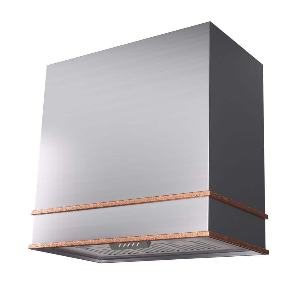 Akicon 30" Stainless Steel 600 CFM Ducted (Vented) Wall Mounted Required Range Hood