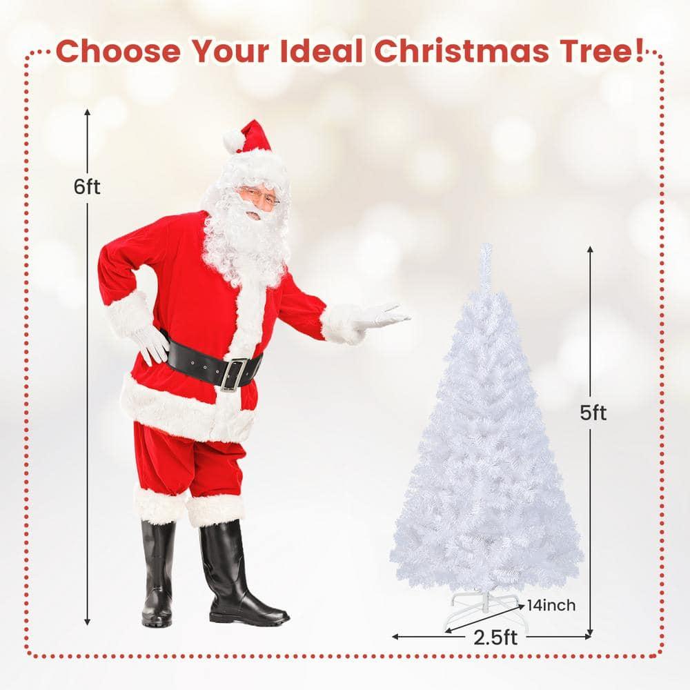 GVN Christmas Tree,Tree Christmas,Xmas Tree,5 ft White Artificial PVC Christmas Tree