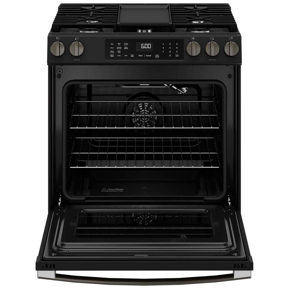 GE 30" Slide-In Front-Control Convection Gas Range with No Preheat Air Fry GGS600AVDS
