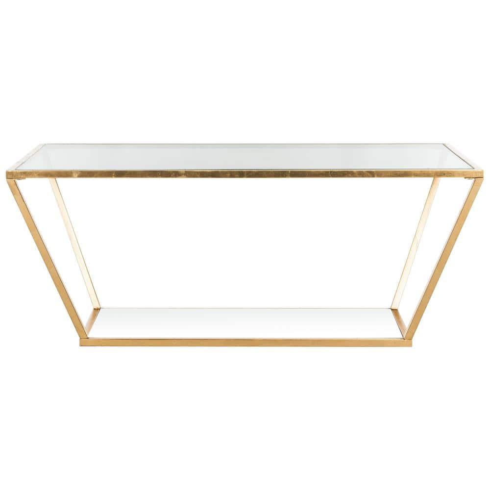 Allene Coffee Table - Gold/Clear - Safavieh