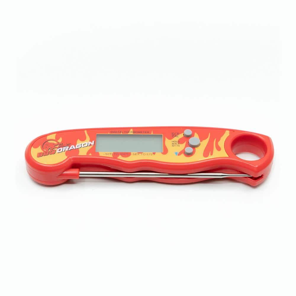 BBQ Dragon Meat Thermometer Digital - Waterproof Instant Read Food Thermometer for Cooking, Baking, & Grilling - Digital Meat Thermometer with Probe - Kitchen Thermometer for Cooking & Candy Making