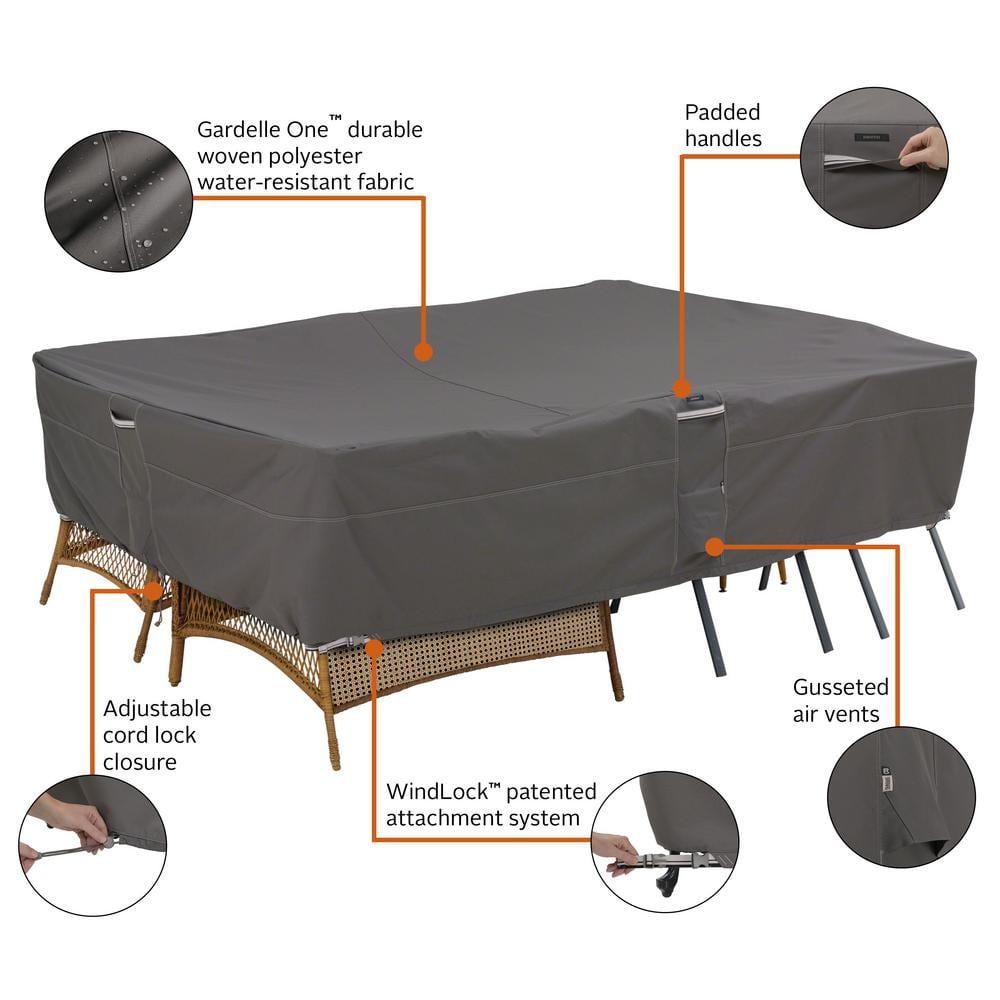 Classic Accessories Ravenna Water-Resistant 140 inch General Purpose Patio Furniture Cover