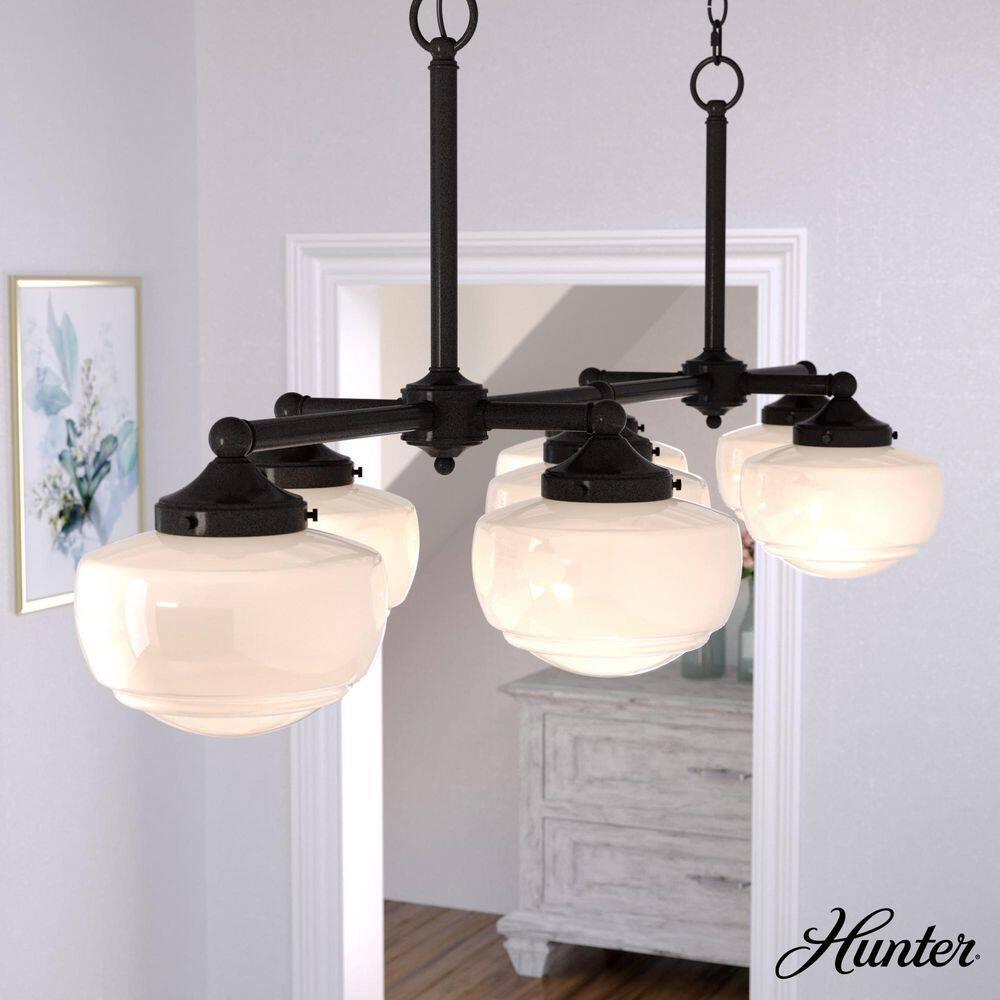 Hunter Saddle Creek 7 Light Linear Chandelier Ceiling Light Fixture