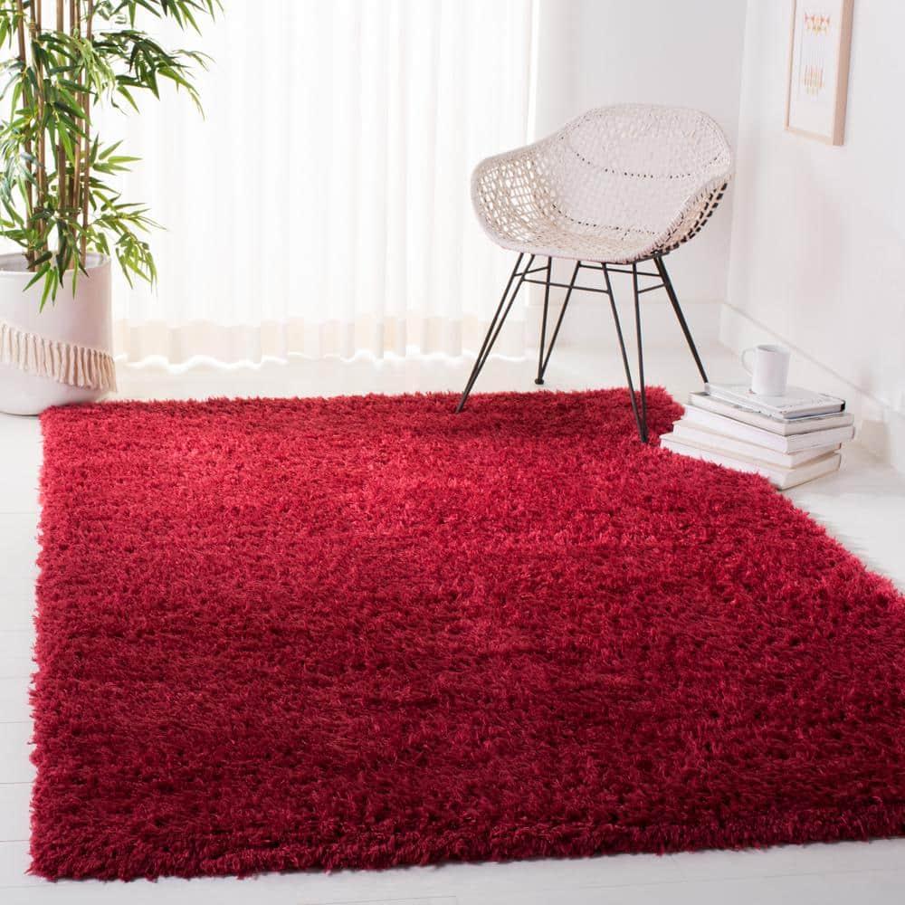 Madrid Shag 200 MDG256 Power Loomed Indoor Area Rug - Red - 4'x6' - Safavieh
