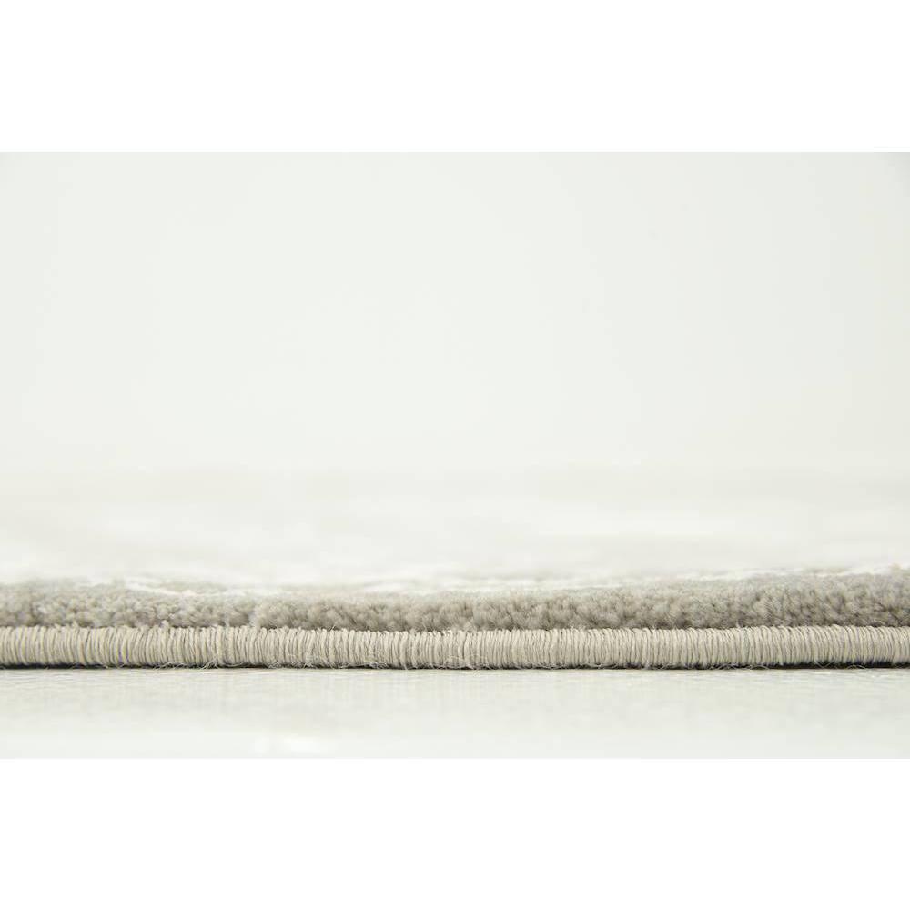 Unique Loom New Classical Collection Area Rug - Olympia (4' 1" Round Light Gray/Ivory)