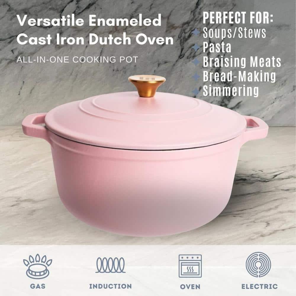 Lexi Home Lexi Home Enameled Cast Iron Round Dutch Oven