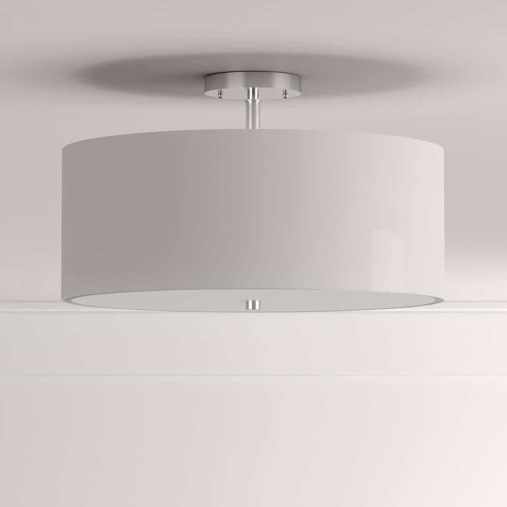 Clara Ceiling Light - LIT4192 - White/Chrome - Safavieh