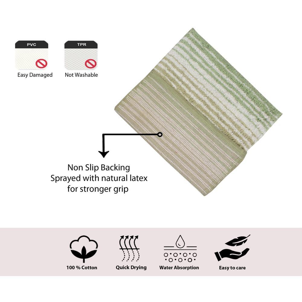 100% Cotton Gradiation Collection Machine Washable 3-Pcs Set with Contour, Sage