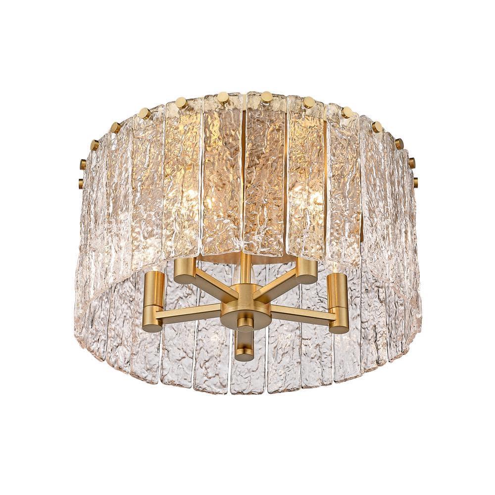 Z-Lite Glacier 5 - Light Flush Mount in  Modern Gold