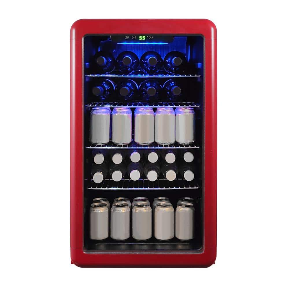 Magic Chef Magic Chef 17.5'' W 20 Cans (12 oz.) 3.4 Cubic Feet Beverage Cooler with Wine Storage and Glass Door