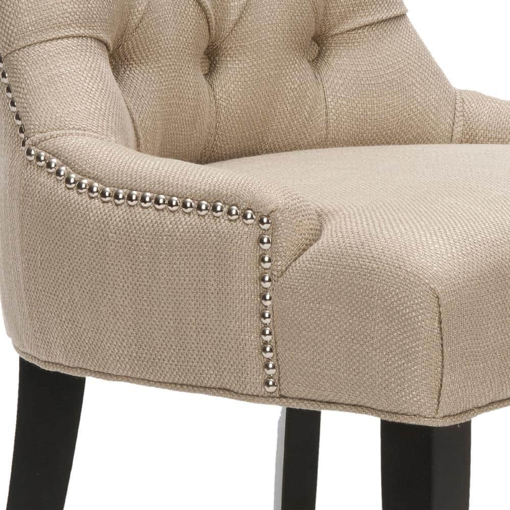 Amanda 19''H Tufted Chair with Nickel Nail Heads - Antique Gold - Safavieh.