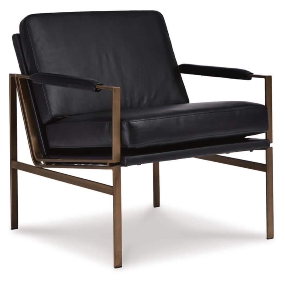 Signature Design by Ashley Contemporary Puckman Accent Chair  Black