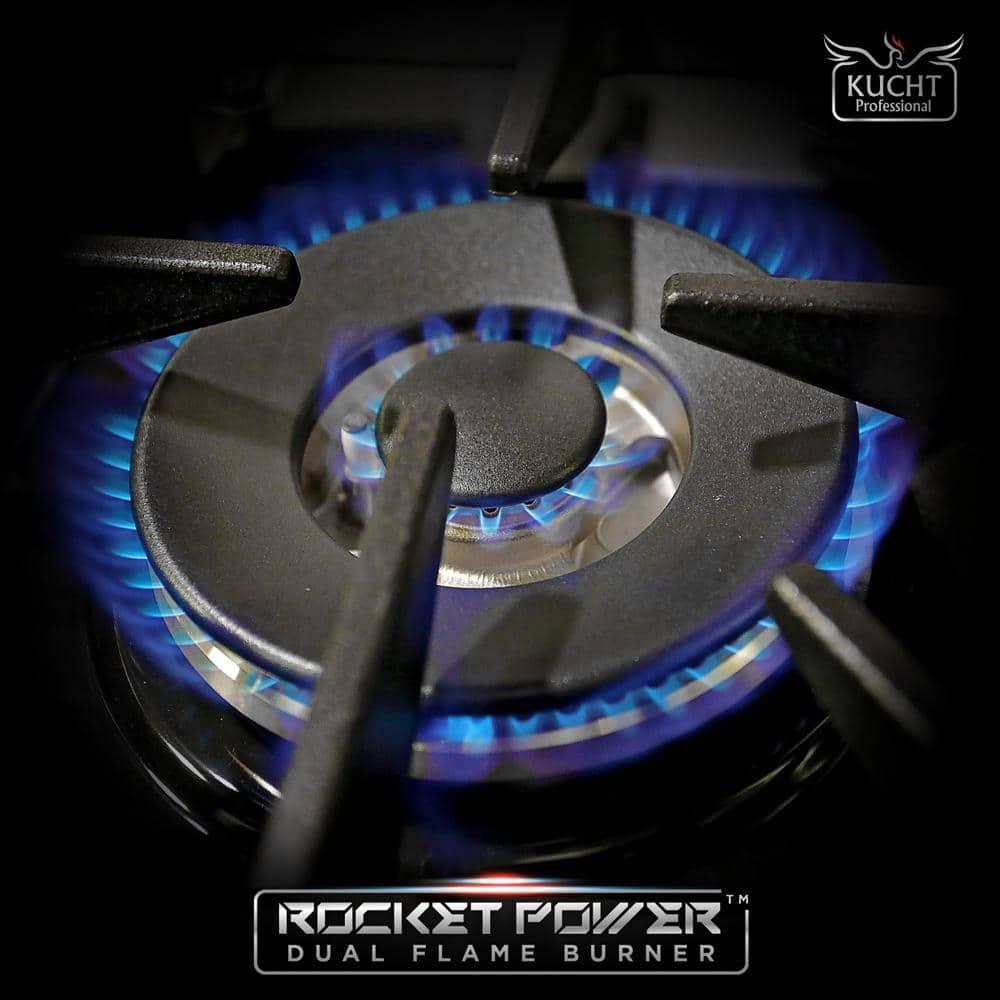 36 in. 5.2 cu. ft Dual Fuel Range for Natural Gas Sealed Burners in Green.