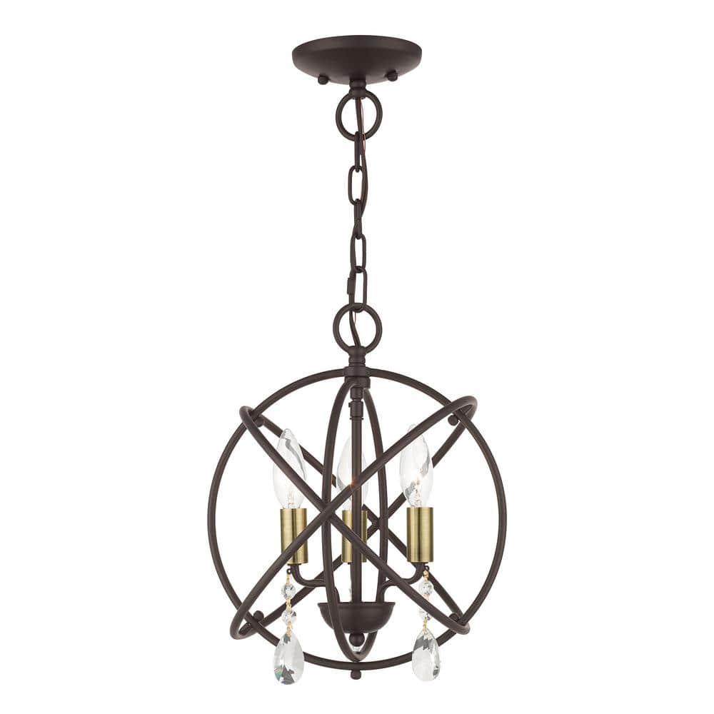Livex Lighting Aria 3 - Light Chandelier in  Bronze