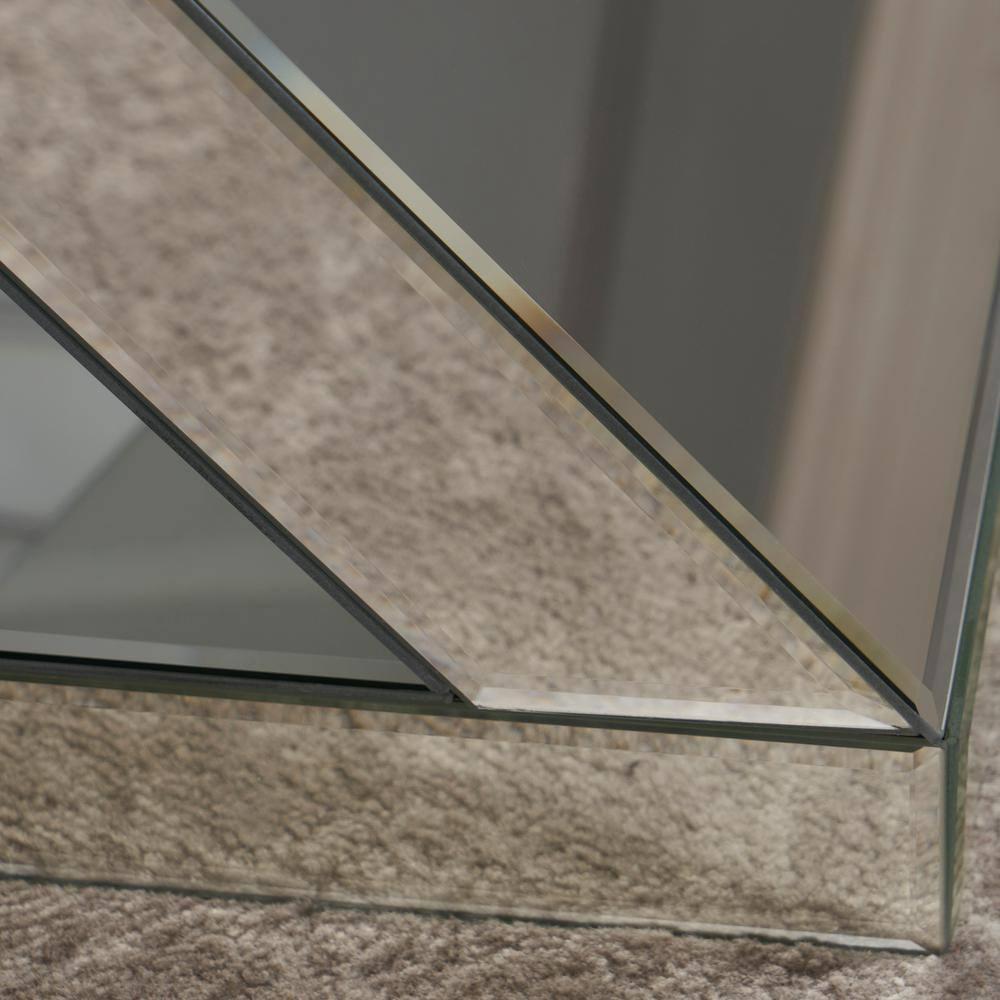 Noble House Zeke Z Shaped Mirror Side Table, Mirror
