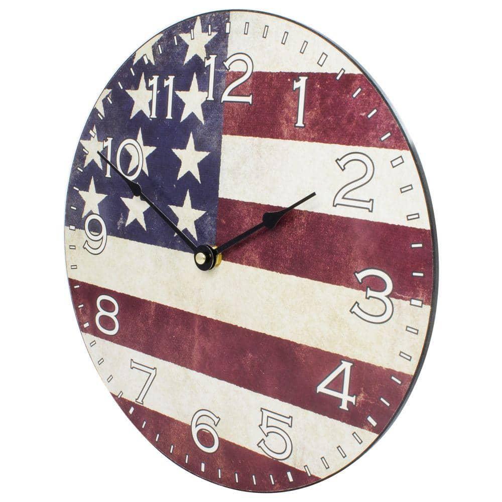 La Crosse Technology Americana Quartz Wood Wall Clock