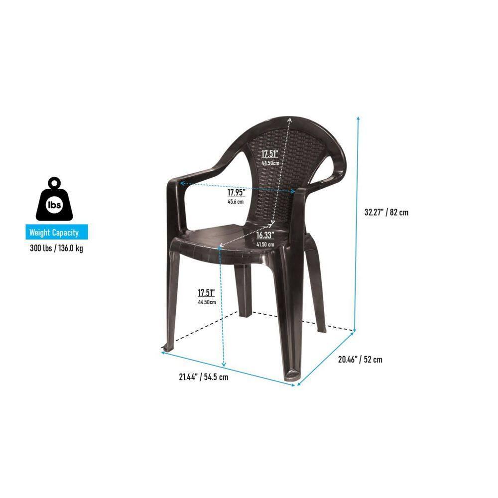 Orren Ellis Outdoor Stacking Dining Armchair (Set of 4)