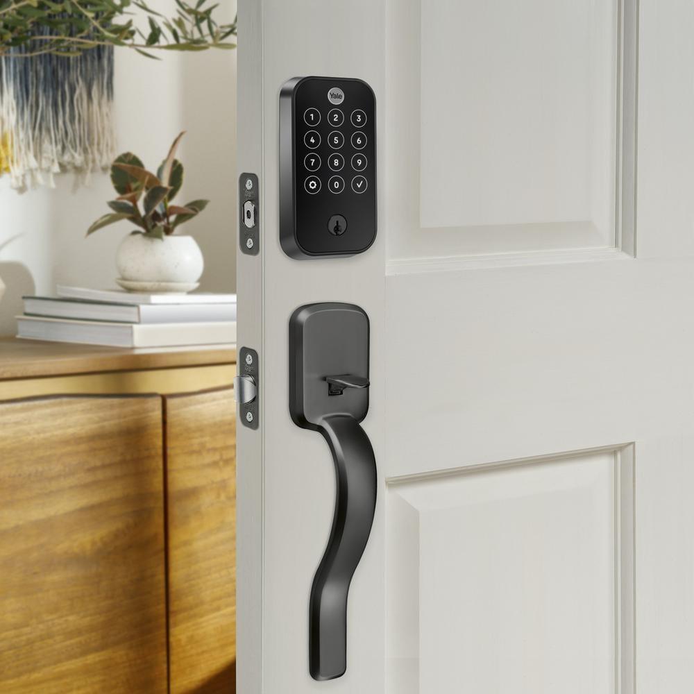 Assure Lock 2; Smart Door Lock with WiFi and Touchscreen Keypad; Black Suede