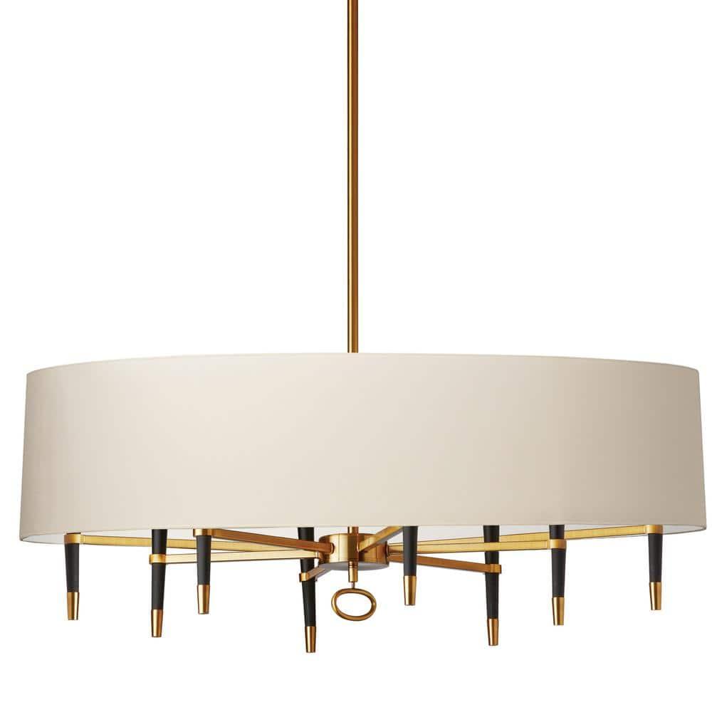 Dainolite - Langford - 8 Light Pendant with Drum Shade-Vintage Bronze