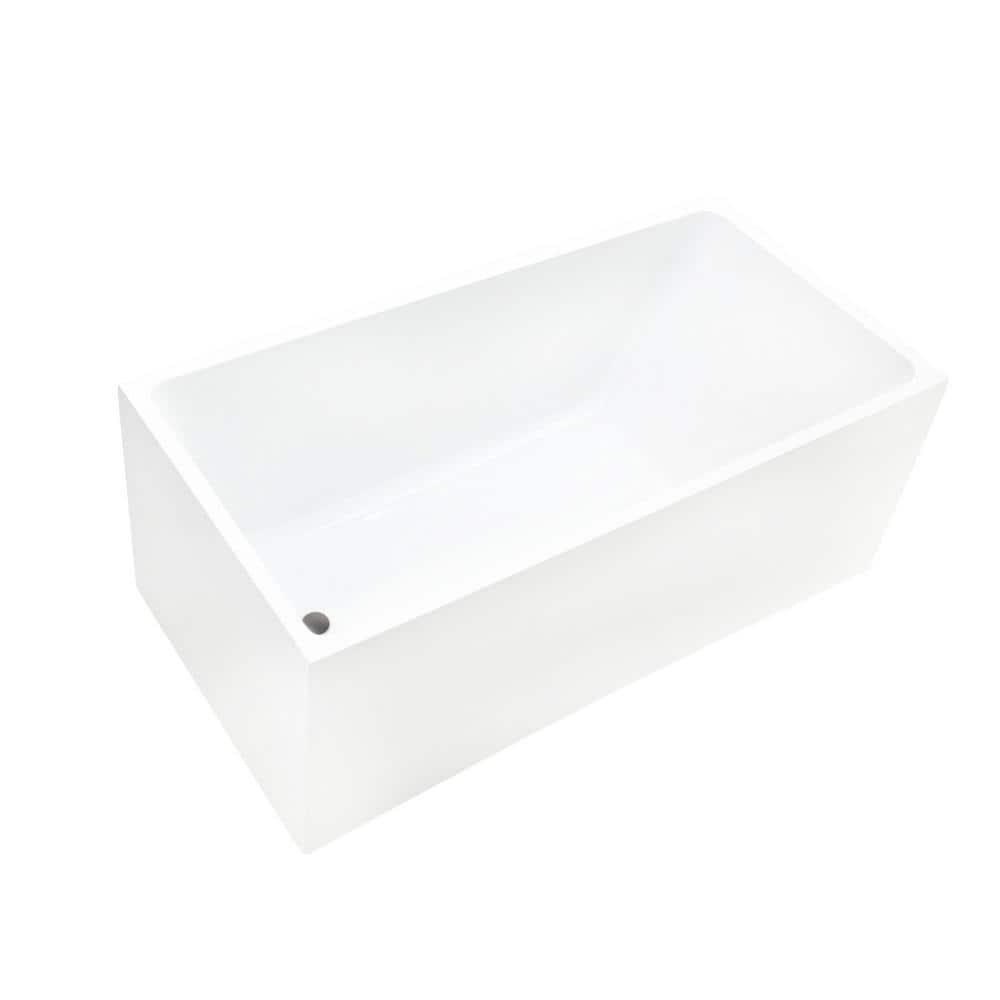 47" x 29" Freestanding Soaking Acrylic Bathtub