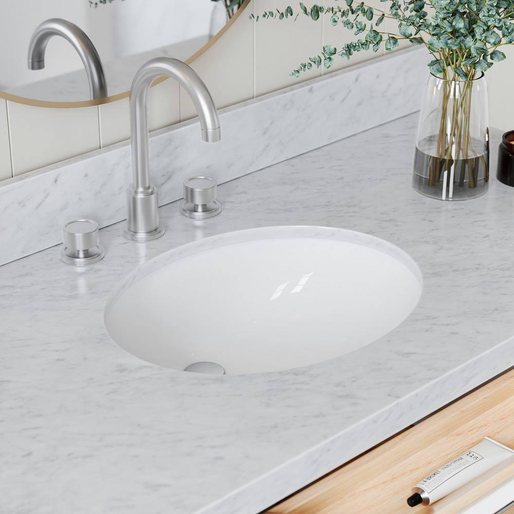 ARIEL Monrow 49 Single Sink Bathroom Vanity with Italian Carrara Marble Top