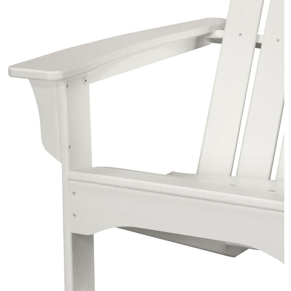 Hanover Outdoor Furniture All-Weather Contoured Adirondack Chair, White