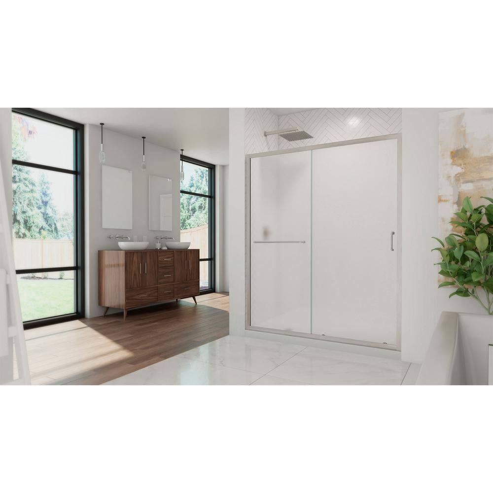Infinity-Z 60" W x 74.75" H Framed Sliding Shower Kit