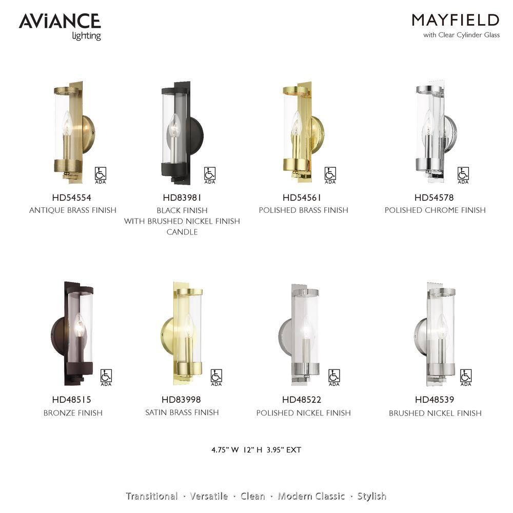 Bernd Steel Candle Wall Light