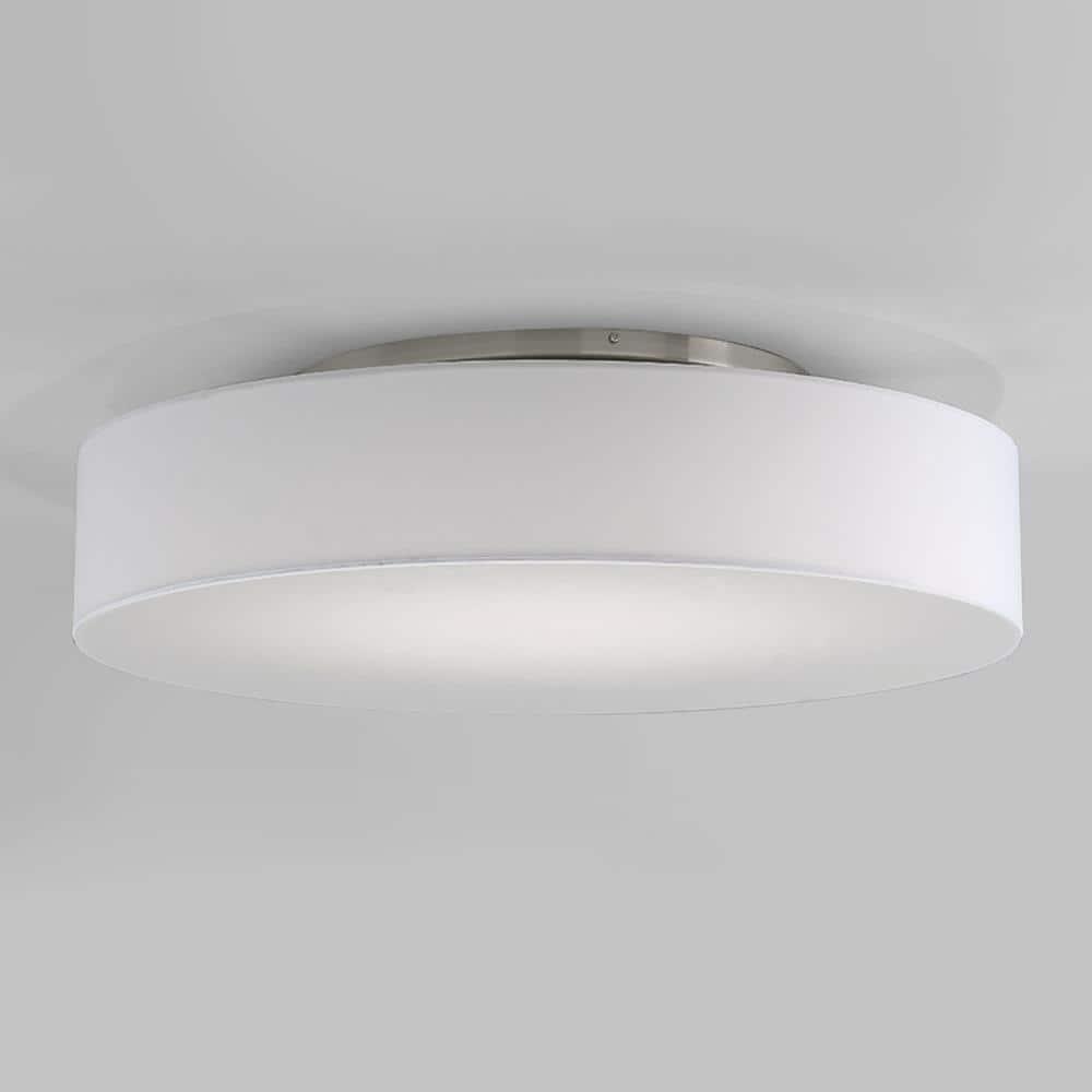 WAC Lighting Manhattan 26" LED 2700K Contemporary Aluminum Flush Mount in Nickel