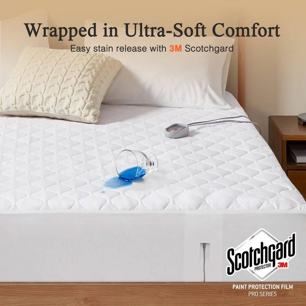 Beautyrest Heated Microfiber Mattress Pad with 3M Scotchgard