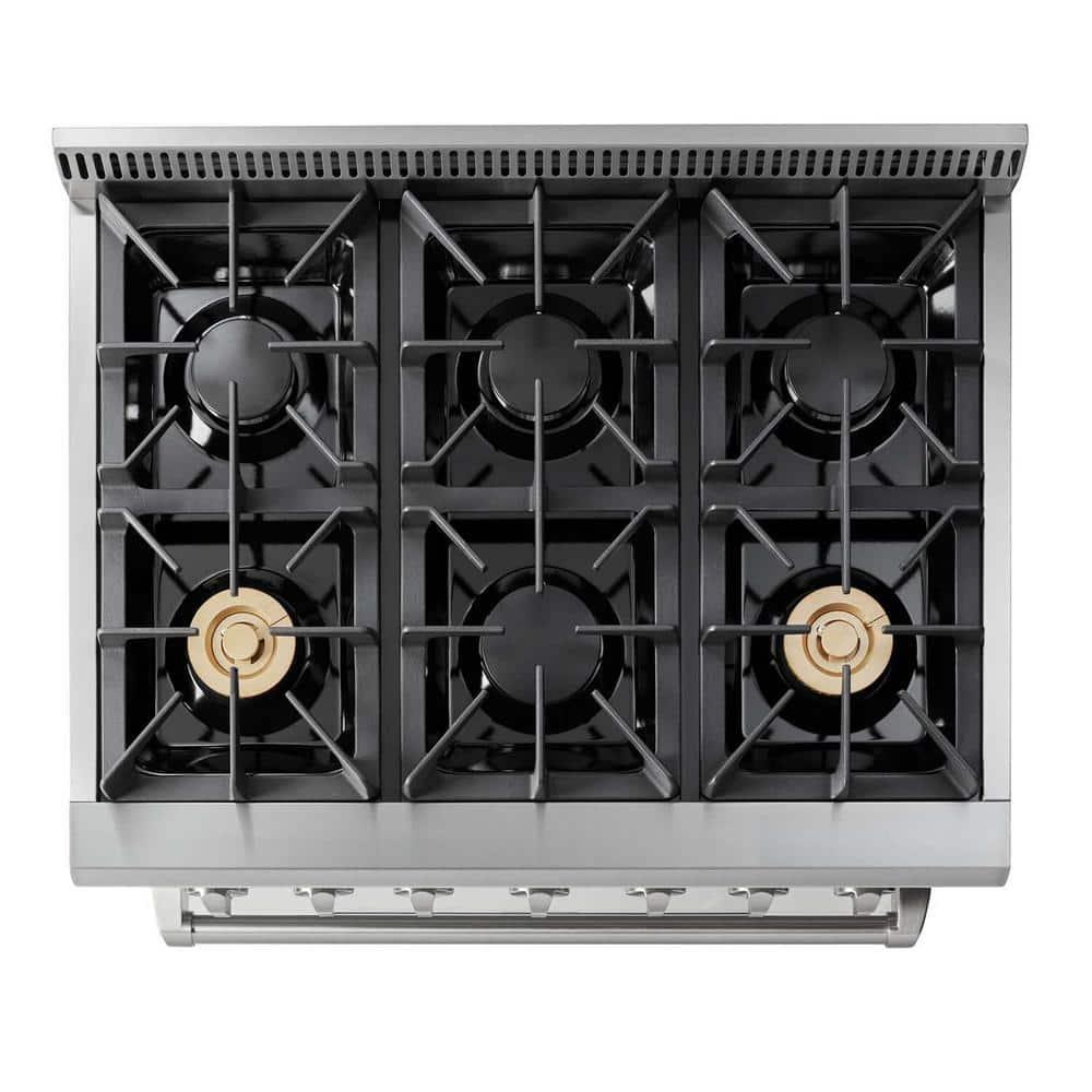 Thor Kitchen 36 Inch Professional Gas Range in Stainless Steel-HRG3618U