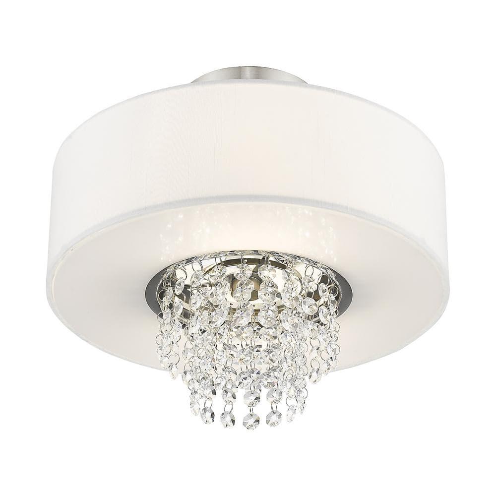 Livex Lighting Carlisle 2 - Light Semi-Flush Mount in  Brushed Nickel
