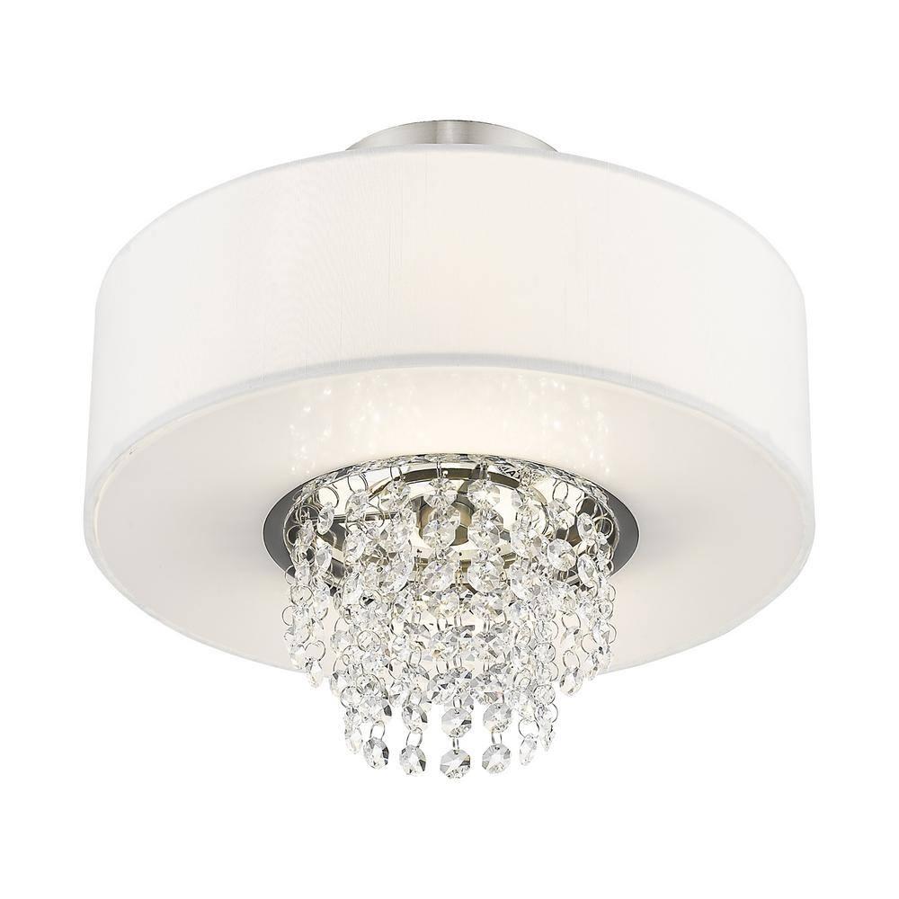 Livex Lighting Carlisle 2 - Light Semi-Flush Mount in  Brushed Nickel